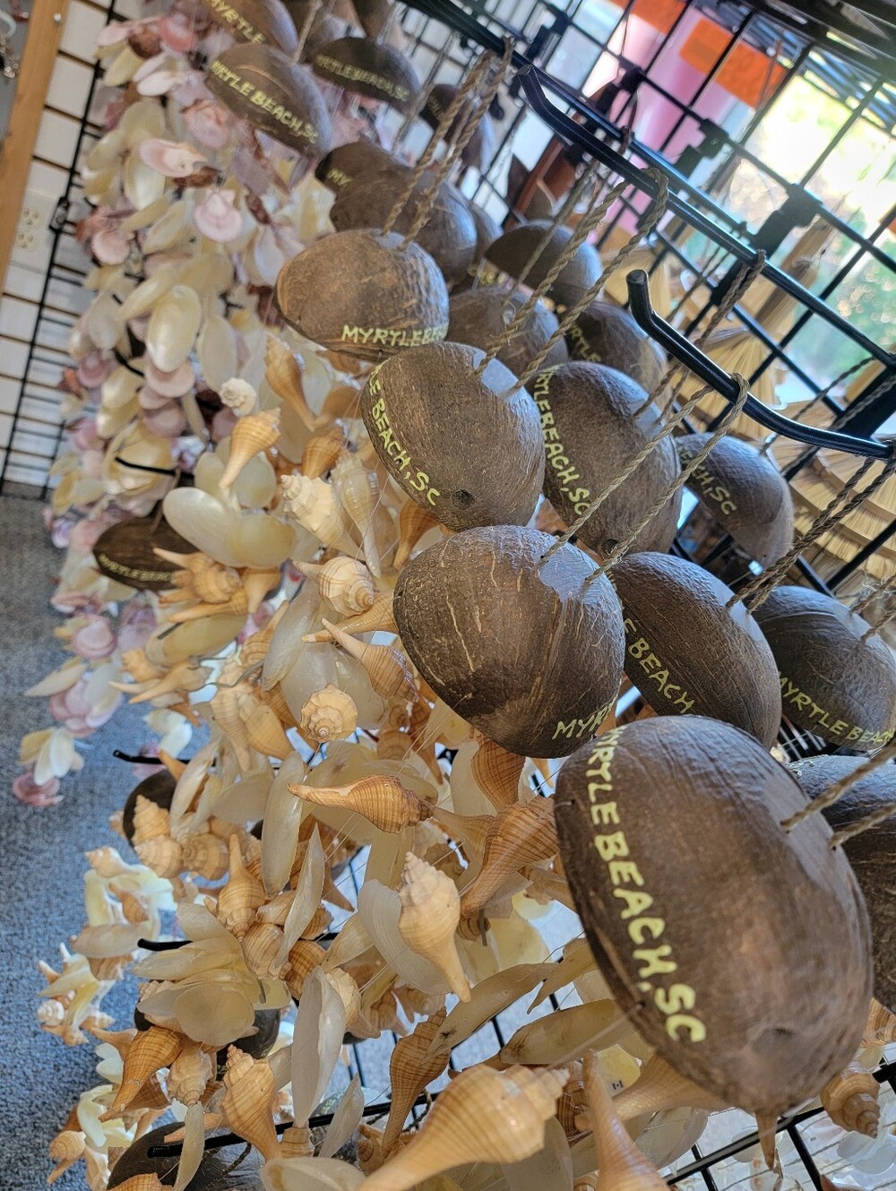 1pc Coconut Shell Windchimes - Natural Brown